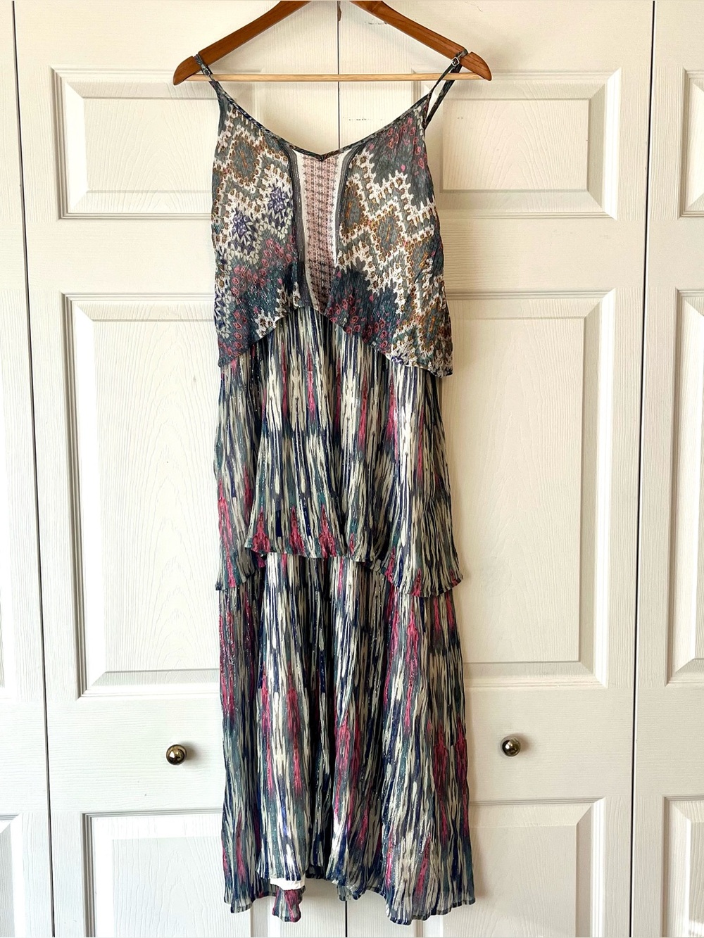 Anthropologie Meadow Rue Josie Tiered Maxi Dress. Size 8.